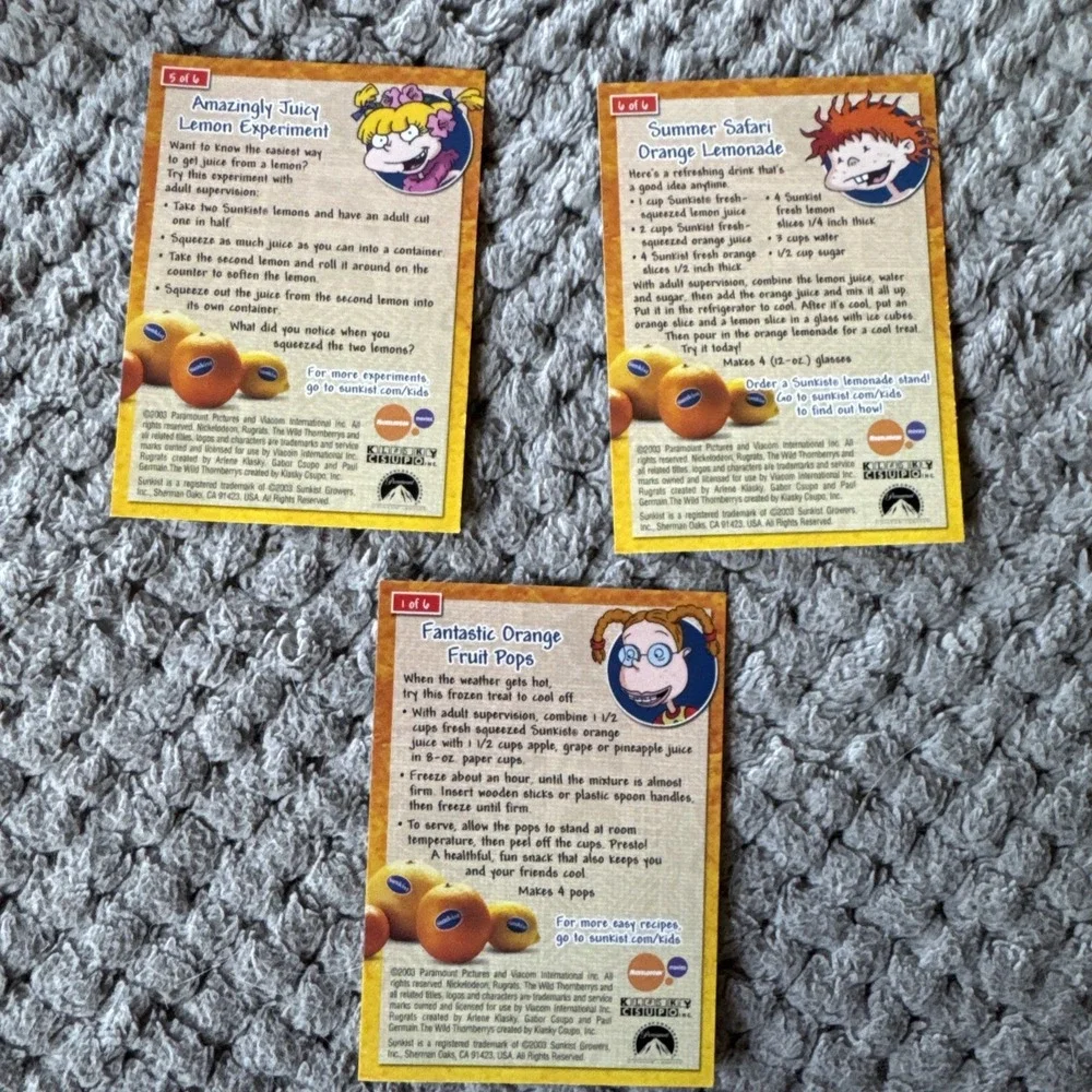 2003 Sunkist Rugrats Go Wild Movie  Chuckle, Angelica, Eliza (Not Sealed)
